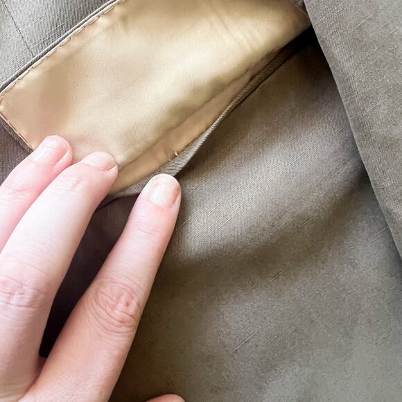 Ibiza Men's Silk Linen Blend Lightweight Blazer 46 L Brown Salada Sportcoat - Picture 12 of 15